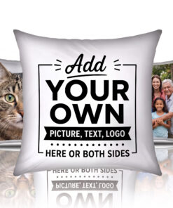 Personalised Cushion Cover with Photo, Name or Text - Custom Printed Pillow Case 41x41cm, Machine Washable & Iron Safe, Home Sofa Bed Decor, Unique Gift for Birthday, Wedding, Anniversary Gift for Her, Him, Mum, Dad, Couples & Friends, Valentine's Day, Mother's Day, Christmas